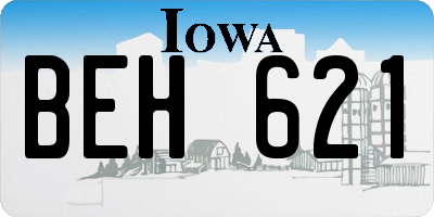 IA license plate BEH621