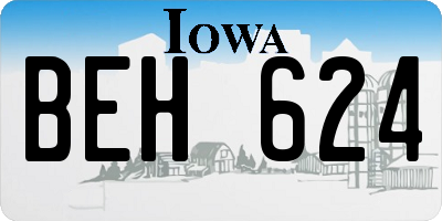 IA license plate BEH624