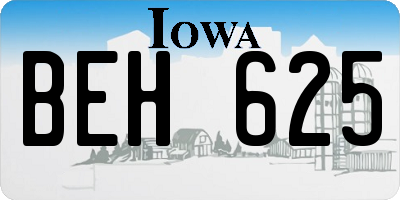 IA license plate BEH625