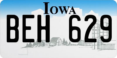 IA license plate BEH629