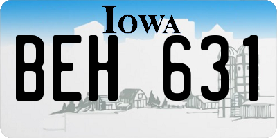 IA license plate BEH631