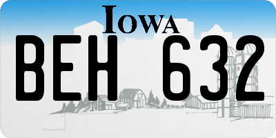 IA license plate BEH632