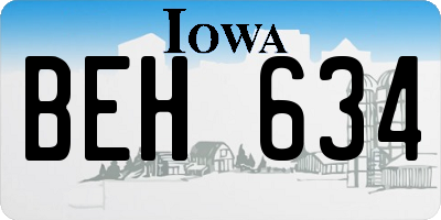 IA license plate BEH634