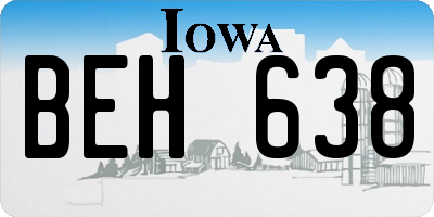 IA license plate BEH638