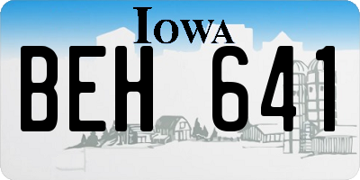 IA license plate BEH641