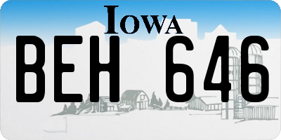 IA license plate BEH646