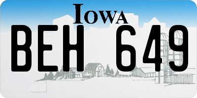 IA license plate BEH649