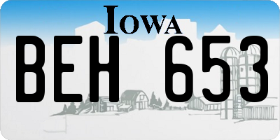 IA license plate BEH653