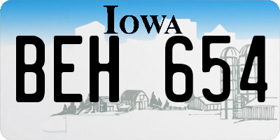 IA license plate BEH654