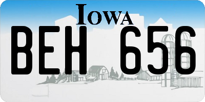 IA license plate BEH656
