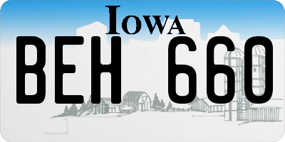IA license plate BEH660