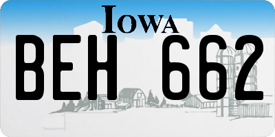 IA license plate BEH662