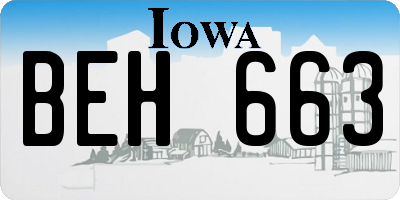 IA license plate BEH663