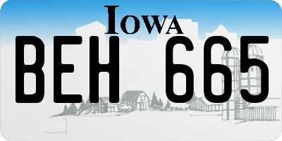 IA license plate BEH665