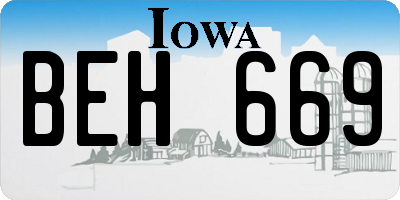 IA license plate BEH669