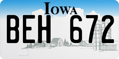 IA license plate BEH672