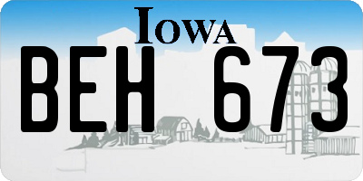 IA license plate BEH673