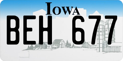 IA license plate BEH677
