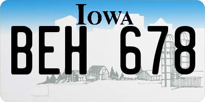 IA license plate BEH678