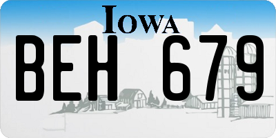 IA license plate BEH679