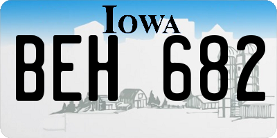 IA license plate BEH682