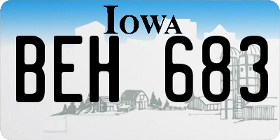 IA license plate BEH683