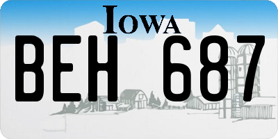 IA license plate BEH687