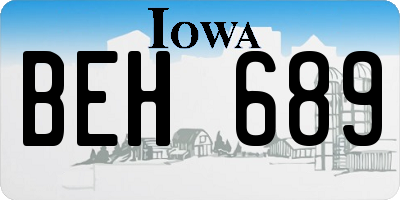 IA license plate BEH689
