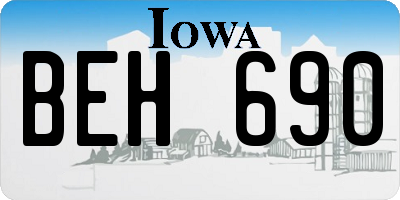 IA license plate BEH690