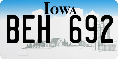 IA license plate BEH692