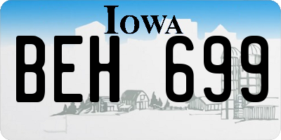 IA license plate BEH699
