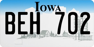 IA license plate BEH702