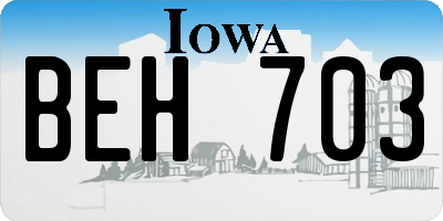 IA license plate BEH703