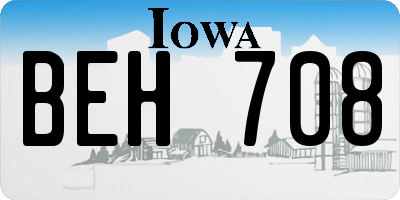 IA license plate BEH708