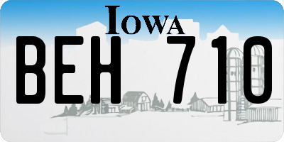 IA license plate BEH710