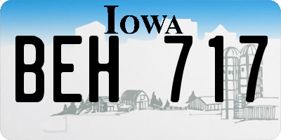 IA license plate BEH717