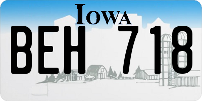 IA license plate BEH718