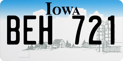 IA license plate BEH721