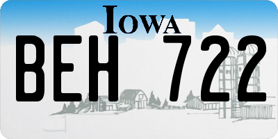 IA license plate BEH722