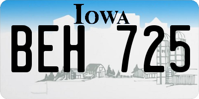 IA license plate BEH725