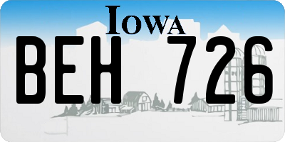 IA license plate BEH726