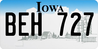 IA license plate BEH727