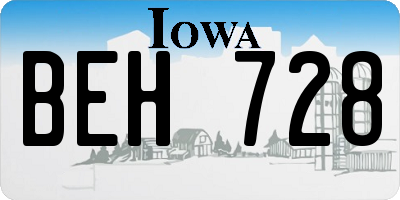 IA license plate BEH728
