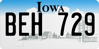 IA license plate BEH729