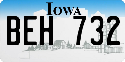 IA license plate BEH732