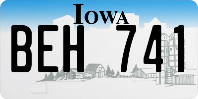 IA license plate BEH741
