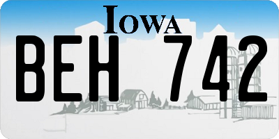 IA license plate BEH742