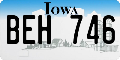 IA license plate BEH746