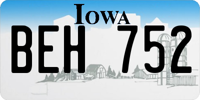IA license plate BEH752