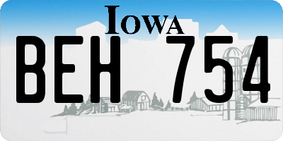 IA license plate BEH754